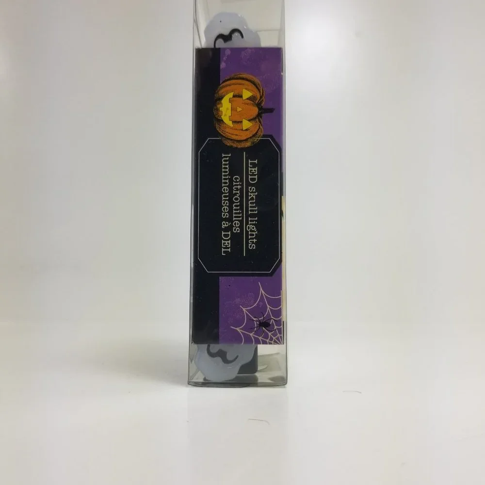 Halloween Skull light for indoor use requires 2 AA batteries